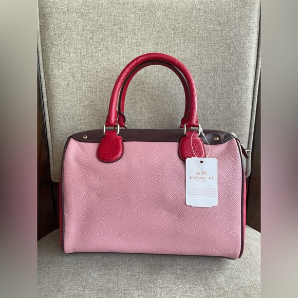 NWT！COACH MINI BENNETT SATCHEL IN GEOMETRIC COLORBLOCK CROSSGRAIN LEATHER（F57498 - Picture 3 of 9